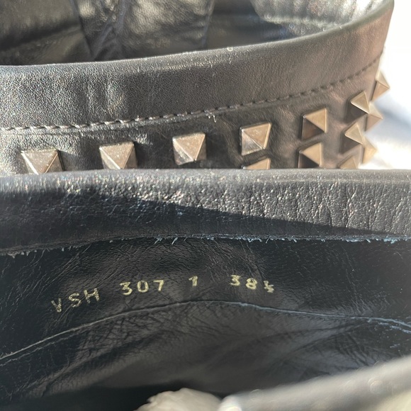 Valentino black leather rock stud silver stud boot - Picture 13 of 13